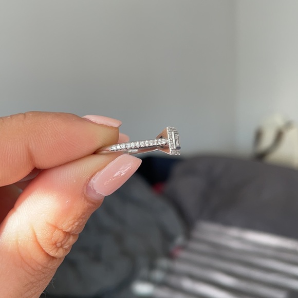 Tiffany & Co retired diamond square princess cut ring size 5 - Picture 7 of 11